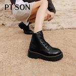 Ботинки Martin Boot женские Pt'Son, цвет Black Fleece-lined - фото 9