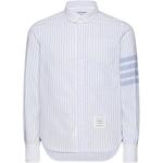 Полосатая рубашка с 4 полосками THOM BROWNE, синий - фото 3
