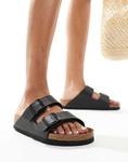Birkenstock - Arizona - Черные сандалии на плоской подошве - фото