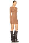 Мини-платье с длинными рукавами The Attico, Camel - фото 2