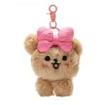 Брелок плюшевый мишка с бантом Bowl - фото