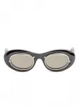 Солнцезащитные очки в овальной оправе Matsuda, черный - фото