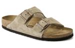 Шлепанцы Arizona Suede Taupe Birkenstock, серый - фото 2