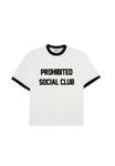 Футболка с принтом PROHIBITED, белый - фото 11