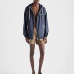 PRADA Переработанный нейлоновый жакет, Blue - фото 3