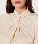 Блуза женская Patrizia Pepe из вискозы с драпировкой, бежевый - фото 4