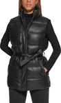 Жилет Levi's Vegan Leather Puffer Vest, черный - фото