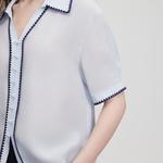 ELLE Рубашка Women's Blue Lapel Moderate - фото 6