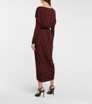 Платье миди Shoshana с воротником-хомутом Altuzarra, Wild Currant - фото 3