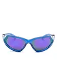 Солнцезащитные очки-маска Balenciaga Eyewear, синий - фото
