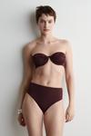 Низ бикини с высокой талией COS, бордовый - фото 2
