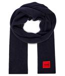 Шарф шерстяной Hugo Zaff 6, синий - фото