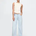 Женский топ GAP, белый - фото 4