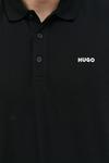Хлопковое поло Hugo, черный - фото 5