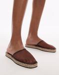 Эспадрильи-мюли Topshop Harry шоколадного цвета - фото 3