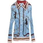 Рубашка плиссе Acne Studios, синий - фото