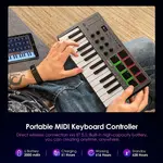 USB MIDI-контроллер LEKATO с 25 клавишами и Bluetooth, 8 подсвечиваемыми драм-падами - фото 5