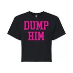 Укороченная футболка с рисунком Juniors' Dump Him Licensed Character, черный - фото