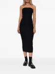 Платье миди без бретелек в рубчик Entire Studios, черный - фото 2