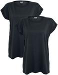 Футболка Urban Classics Ladies Extended Shoulder Tee 2 Pack, черный - фото