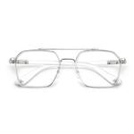 MK MINGKU Квадратные очки унисекс, Silver and Gray Frame - фото 4