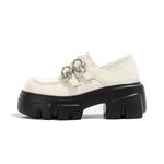 Old Meow Лоферы женские белые/черные - фото