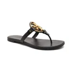 Кожаные шлепанцы Tory Burch, черный - фото