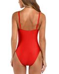 Слитный купальник Remi Shimmer Basic L'AGENCE, красный - фото 2