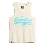 Футболка без рукавов Superdry Vl Neon Scoop, бежевый - фото