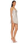 Платье мини For Love & Lemons Candice, серебряный - фото 2