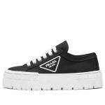 Кроссовки double wheel re-nylon gabardine sneakers 'black' Prada, черный - фото