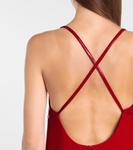 Мини-платье без рукавов из кади Miu Miu, Rosso - фото 5