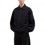 Хлопковая рубашка-куртка Lemaire, черный - фото 7