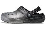 Сандалии classic glitter lined clogs 'black silver' Crocs, черный - фото 2