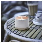 Ароматическая свеча в керамической банке IKEA, 25 часов, белый - фото 3