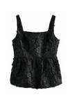 Топ Next TUFTY JACQUARD PEPLUM, Black - фото