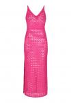 Вязаное платье IZIA Spring Summer, фуксия - фото