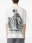 Рубашка с графичным принтом Lanvin, белый - фото 4