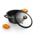 Эффективная кастрюля Pro Bra с крышкой, черный - фото 3