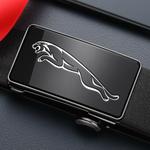 JAGUAR Кожаный мужской ремень черный, Black - фото 6