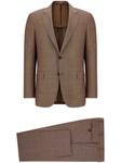 Canali шерстяной костюм, коричневый - фото