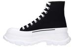 Ботинки Alexander McQueen Tread Slick Lace Up Boot Black White - фото