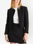 Tory Burch твидовый пиджак Tinsel, черный - фото 4