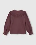 Девичья рубашка с воланом на воротнике, фиолетовая Gocco - фото 2