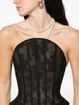 Топ MARKGONG cotton-blend corset top, черный - фото 5