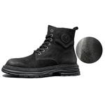 Мужские ботинки Martin черные, желтые YEDANI, черные однослойные туфли - фото 10