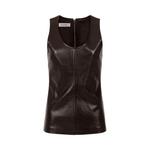 Топ Entire Studios Leather Tank, Dark Brown - фото