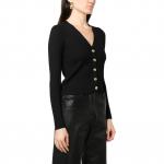 Кардиган с логотипом PINKO, черный - фото 5