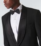 Шелковый галстук-бабочка из репсовой ленты Rubinacci, черный - фото 2