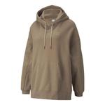 Свитер infuse pullover hoodie 'brown' Puma, коричневый - фото